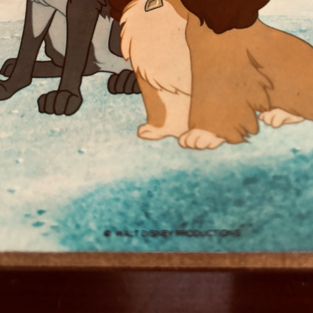 Vintage Walt Disney Productions Lady & The Tramp Wooden Plaque Wall Art, 8x10 - Picture 4 of 5